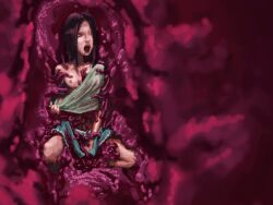1girls eaten_then_fucked female human inside_creature interspecies monster monster_on_female original tagme tentacle tentacle_sex torn_clothes vore vorentacle