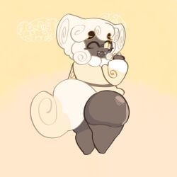 big_ass big_thighs claws_out cloud_haetae_cookie cookie_run_kingdom cute_artstyle cute_face cute_fangs haetae thick_ass thick_thighs