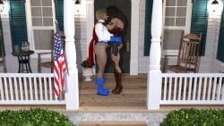 3d_(artwork) daz3d dc dc_comics diana_prince justice_league karen_starr kissing power_girl wonder_woman yuri