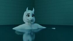 1girls 3d animated anthro aquaphilia breasts breathhold bubbles danil4h dive female goat milf nsfw nude skinny_dipping solo swimming the_poolrooms thicc toriel undertale undertale_(series) underwater