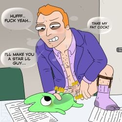 anal dubious_consent glep_(smiling_friends) harzu questionable_consent rex_(smiling_friends) size_difference smiling_friends