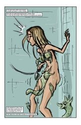 1girls blonde_female blonde_hair female human interspecies looking_pleasured moaning moaning_in_pleasure monster monster_on_female original pleasure_face shower slime tagme vorentacle