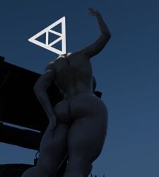 1girls 3d curvy curvy_figure eteeming female female_only forest forest_background headless katarina_randolph scp_foundation sky solo thicc thick_thighs tree trees