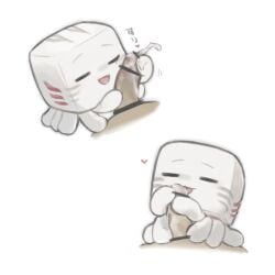 cum feral ghast_(minecraft) ghastling_(minecraft) human human_on_feral microsoft minecraft mojang monster penis