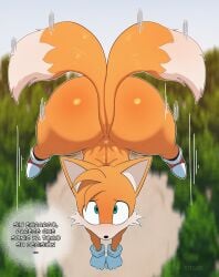 1boy 9_styless anthro ass big_ass canid canine femboy feminine_tails fox huge_ass male male_only miles_tails_prower solo sonic_(series) tails_the_fox thick_thighs voluptuous_male wide_hips