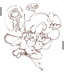 a444ambulance arm_behind_head big_breasts cookie_run cookie_run_ovenbreak cum cum_inside cute dark_fondue_cookie loving_it no_color penis_in_pussy sketch tagme