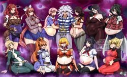 11girls 1boy 6+girls akame_ga_kill! alternate_version_available ayano_aishi big_breasts black_hair blonde_hair breasts cinder_fall clementine_(overlord) code_geass crossover doki_doki_literature_club eastern_and_western_character female fullmetal_alchemist gasai_yuno glasses green_eyes gundam gundam_tekketsu_no_orphans hair_ribbon harem huge_breasts jadenkaiba julieta_juris large_breasts long_hair lust_(fullmetal_alchemist) male malty_s_melromarc millennium_ring mirai_nikki mobile_suit_gundam monika_(doki_doki_literature_club) multiple_girls multiple_pregnancies nina_einstein orange_hair overlord_(maruyama) pink_eyes pink_hair pregnant rachel_(tower_of_god) red_hair rwby school_uniform seryu_ubiquitous short_hair smile straight tate_no_yuusha_no_nariagari tower_of_god white_hair yami_bakura yandere_simulator yu-gi-oh!