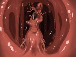 1girls eaten_then_fucked female goo_creature human inside_creature internal_view interspecies monster monster_on_female original tagme tentacle tentacle_sex transparent_body vore vorentacle x-ray