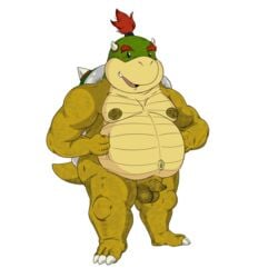 1boy anthro artist_request balls bowser_jr. erection foreskin front_view full_body grin koopa long_foreskin looking_at_viewer male male_only mario_(series) neckerchief_removed nintendo nipples nude open_mouth penis reptile scalie shell simple_background smile solo standing tail teen teenager testicles turtle uncircumcised uncut unretracted_foreskin video_games white_background