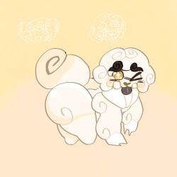 big_ass big_thighs claws_out cloud_haetae_cookie cookie_run_kingdom cute_artstyle cute_face cute_fangs haetae thick_ass thick_thighs