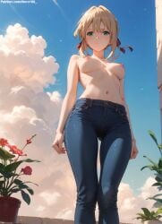 1girls 2d ai_generated ass athletic athletic_female bare_shoulders belly blonde_female blonde_hair blonde_hair_female blue_eyes chest completely_naked completely_nude completely_nude_female curvy curvy_figure cute cute_face detailed eyelashes eyeshadow female female_only fit fit_female focus high_quality hips legs light-skinned_female light_skin lips lipstick looking_at_viewer makeup mascara medium_breasts midriff naked navel nero100 nipples nude nude_female pale-skinned_female pale_skin perly_breats posing purple_eyes pussy seductive seductive_look stable_diffusion tagme thighs thin_waist vagina violet_evergarden violet_evergarden_(character) wide_hips