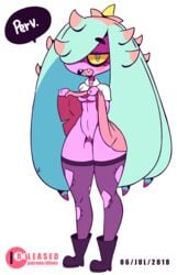 1girls 2018 animated anthro blue_eyes blue_hair blush boots breasts clothed clothing dated diives exposing eyelashes fangs female female_only footwear gif hair hair_over_one_eye half-closed_eyes legwear long_hair looking_at_viewer mareanie necktie nintendo nipple_slip nipples open_mouth patreon pokémon_(species) pokemon pokemon_sm purple_skin pussy school_uniform shirt simple_background skirt skirt_lift small_breasts solo speech_bubble spikes standing teeth text thick_thighs thigh_gap thighhighs tongue torn_clothes vagina video_games watermark white_background wide_hips yellow_sclera