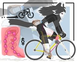 big_penis bike bike_shorts cuntboy cuntboy_sans_balls feline furry herm hermaphrodite intersex male maleherm mikanishi multi_genitalia penis pussy xueyemika