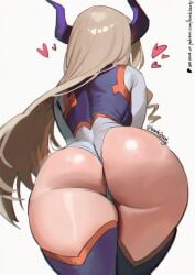 1girls ai_assisted ai_generated ass ass_cheeks ass_focus back_turned back_view backside big_ass big_thighs blonde_female blonde_hair boku_no_hero_academia booty breasts curvy curvy_ass cute cute_butt cute_face fat_ass female female_focus female_only heart hearts_around_head honkibooty horns light-skinned_female long_hair medium_breasts mount_lady my_hero_academia pale-skinned_female purple_horns round_ass sexy sexy_body sexy_clothing solo solo_female solo_focus superhero takeyama_yuu thick_ass thick_thighs yu_takeyama