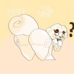 all_fours big_ass big_thighs claws_out cloud_haetae_cookie cookie_run_kingdom cute_artstyle cute_face cute_fangs haetae thick_ass thick_thighs