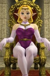 ai_assisted ai_generated blonde_hair dirtmaster elf_ears exposed_shoulders long_gloves looking_at_viewer nintendo ocarina_of_time princess princess_zelda sexy sitting sitting_on_chair skimpy_clothes smile smiling smiling_at_viewer teasing the_legend_of_zelda throne tight_clothing video_games zelda_(ocarina_of_time)