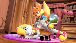 1boy 1boy1girl 1girls 3d 4k 69_(number) anthro artist_name background_music berri blue_hoodie buckteeth canon_couple conker conker's_bad_fur_day feet_off_ground from_behind furry grabbing_ass grey_fur headphones hi_res large_ass longer_than_10_seconds loop male/female moaning on_floor open_mouth orange_fur rareware shorts_down sound squirrel ssawnds standing tagme tail tongue_out video walkman xbox_game_studios