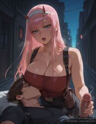 1boy 1girls ai_assisted ai_generated anime anime_style big_ass big_breasts breasts clitoris curvaceous curvaceous_body curvaceous_female curvaceous_figure darling_in_the_franxx female female_focus fit_female hourglass_figure huge_ass huge_breasts kaeliiin male patreon penis pink_hair pussy shiny uncensored vagina voluptuous voluptuous_female waifu_diffusion zero_two_(darling_in_the_franxx)