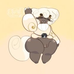 big_ass big_thighs claws_out cloud_haetae_cookie cookie_run_kingdom cute_artstyle cute_face cute_fangs haetae thick_ass thick_thighs