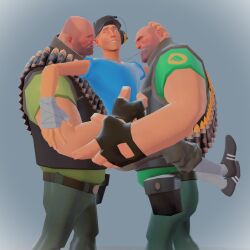 daddy_and_twink fat gay heavy_(team_fortress_2) sandwich_position scout_(team_fortress_2) smaller_sub_bigger_dom team_fortress_2 team_fortress_2_classified threesome yaoi