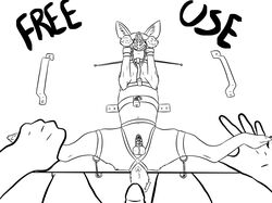 anal animal_genitalia black_and_white blindfold bondage bound canine chastity disembodied_hand disembodied_penis feral first_person_view fox human human_on_feral interspecies knedit lionsilverwolf male male/male male_penetrated mammal monochrome muzzle_(disambiguation) penis public_use text zoophilia