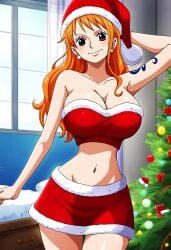 nami (one piece) from christmas by aichaya