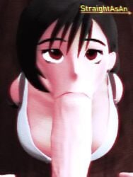 1boy 1girls 3d 3d_animation :>= animated blowjob blowjob_face cock cock_hungry crt_effect female final_fantasy final_fantasy_vii forced_deepthroat heart-shaped_pupils holding_head holding_head_down holding_partner's_head irrumatio low_poly_tifa male meaty_dick nice_cock penis square_enix straightasan symbol-shaped_pupils tagme tifa_lockhart tifa_lockhart_(1997) tifa_lockhart_90's_(style) video
