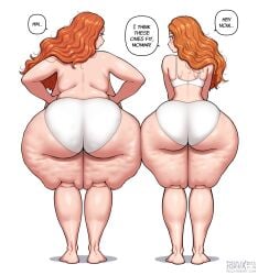 2girls ass ass_focus big_ass big_breasts breasts bubble_butt cellulite enormous_ass fat_ass fellatrix female gigantic_ass ginger_female ginger_hair huge_ass hyper hyper_ass mary_lou_(fellatrix) mature mature_body mature_figure mature_woman milf mom_and_daughter mommy mother_and_child mother_and_daughter original peggie_sue_(fellatrix) round_ass thick thick_ass thick_thighs thighs voluptuous voluptuous_female wide_hips