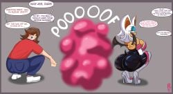 1girls ass ass_focus big_ass big_breasts breasts english_text female furry gender_transformation huge_ass huge_breasts latex mtf_transformation posing rouge_the_bat rougefication slemka sonic_(series) speech_bubble tail text thick_thighs transformation wide_hips