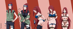 1girls angry arm_grab ass ball_gag bare_legs bare_shoulders big_breasts blue_bra blue_eyes blue_panties bondage boruto:_naruto_next_generations bra bracelet breasts clenched_teeth closed_eyes clothes clothing female female_only fingers fully_clothed gag gagged hairclip hand_on_hip hips kinbaku large_breasts leg_grab legs long_hair looking_at_viewer milf naked naruto naruto_shippuden nipples nude panties pants panty_pull ponytail psyclopathe red_hair sequence shiny shiny_skin shy smile solo solo_focus standing stomach striped striped_panties teeth thigh_highs thighhighs tied_hair tied_up undressing uzumaki_kushina very_long_hair