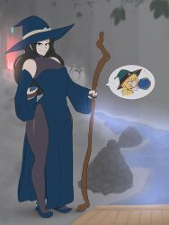 1girls breast_expansion breasts comic expansion female hitama inflation original original_character slime slime_inflation slime_monster small_breasts textless witch witch_(witch_tower)