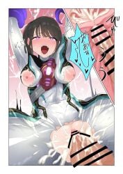 agent_six_(kamen_rider_zeztz) breasts breasts_out brown_hair censored censored_genitalia censored_penis censored_pussy comic cum cum_in_pussy cum_inside cycloneaction defeated defeated_female defeated_heroine defeated_villainess ejaculation eyaculation heart heart-shaped_pupils horny horny_face horny_female kamen_rider kamen_rider_zeztz_(series) kureha_miyamoto lord_six miyamoto_kureha nipples pink_nipples pussy pussy_juice pussy_out tagme text tokusatsu uterus