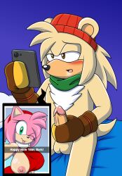 amy rose from new year by sonicguru