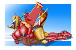 aeromorph aircraft aircraft_humanoid airplane anthro anthro_on_top areola big_breasts big_nipples breasts cockpit dark_body dark_skin disney duo eyebrowless female fin genitals hi_res human human_on_anthro interspecies john_(sora874) lil'_dipper_(planes) living_aircraft living_machine living_vehicle machine male male/female mammal metallic_body ndragon3 nipples non-mammal_nipples nude nude_anthro nude_female nude_male penis planes_(disney) propeller raised_tail red_body tail tail_fin vehicle wheel wheel_feet wide_hipped_anthro wide_hipped_female wide_hips wings yellow_body
