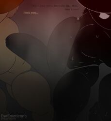 big_penis black_(sprunki) cock cum eseemoticono frotting gay male male/male male_focus male_only penis precum semi_nude sprunki tunner_(sprunki)