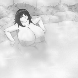 1girls animated areolae big_nipples blush breast_expansion breast_growth breasts breasts_bigger_than_head breasts_bigger_than_torso comic expansion female gigantic_breasts gigantic_nipples growth growth_drive hitama hot_spring hourglass_figure hourglass_figured_female hyper hyper_breasts hyper_genitalia massive_breasts naked naked_female nipples no_bra onsen original original_character slideshow textless thick_thighs wide_hips