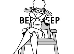 anthro asdfmovie beep_beep_i'm_a_sheep crossed_legs crossed_legs_(sitting) dawn_bellwether furry glasses hottie jiggle_physics jiggling_breasts meme minus8 music point_of_view pov screencap sexy sexy_body sexy_female sexy_pose sheep sheep_girl sheep_humanoid solo sound tagme teacher video viewed_from_below zootopia