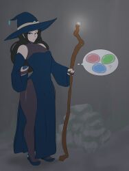 1girls breast_expansion breasts comic expansion female hitama inflation original original_character slime slime_inflation slime_monster small_breasts textless witch witch_(witch_tower)