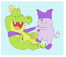 anthro bear cartoon_network cat chowder chowder_(character) chowder_(series) crocco crocodile crocodilian furry hybrid male_only mammal nishi out_of_jimmy's_head reptile