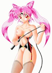 1girls artist_request bishoujo_senshi_sailor_moon black_lady black_moon breasts chibi_usa dark_persona female large_breasts long_hair pink_hair small_breasts stockings tagme villainess