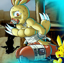 anthro avian bomb breasts combusken hostage nintendo pikachu pokémon_(species) pokemon pokemon_(species) pokemon_rgby pokemon_rse tagme talons