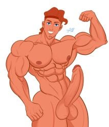 abs biceps big_chest big_cock big_pecs big_penis blue_eyes blueboybara boner bulging_biceps demigod disney erect_penis erection flexing gay greek_mythology hard_on hercules_(character) hercules_(disney) huge_chest huge_cock huge_pecs looking_at_viewer male male_only muscle_growth muscles muscular muscular_male pecs smiling_at_viewer smooth_chest smooth_skin thick_thighs uncut veiny_penis