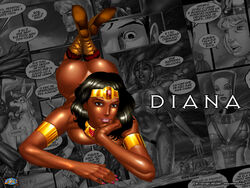 1girls 2007 comic dark-skinned_female dark_skin diana_the_acrobat dungeons_and_dragons dungeons_and_dragons_(cartoon) female female_only forgotten_realms nude seiren solo tagme uncensored