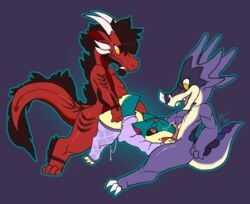 3boys akira alternate_color anal anal_sex anthro black_sclera cum cum_in_mouth cum_inside furry gay group group_sex interspecies kobold male male_only nintendo nude oral original_character penetration pixel-butts pokémon_(species) pokemon pokemon_(species) pokemon_gsc quilava reddmond_match scalie sex size_difference spitroast threesome video_games voltygay_favorite xenoyia yaoi