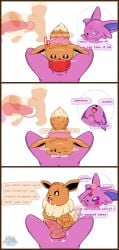 2025 after_oral after_sex ambiguous_gender angry brown_body brown_hair bump cum cum_from_nose cum_in_mouth cum_in_throat cum_inside cum_on_body cum_on_face cum_on_self deep_penetration deep_throat ears_down eevee eeveelution english_text espeon exclamation_point fellatio fist forced forced_deepthroat forced_oral generation_1_pokemon generation_2_pokemon inflation knot knotting looking_at_another looking_pleasured majika male male/ambiguous neck_tuft nintendo penis pokemon psychic_powers purple_body purple_hair purple_sclera ridiculous_fit slap_mark speech_bubble tail text white_eyes