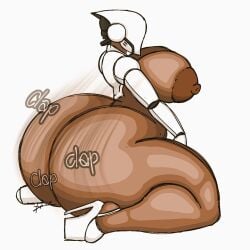 ass_bounce big_ass doopie enormous_ass haydee haydee_(game) huge_ass huge_breasts motion_lines onomatope shaking_ass shaking_butt tagme