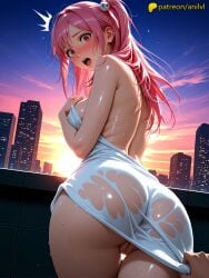2025 ai_generated anilvl anime ass ass big_breasts big_breasts big_breasts big_butt big_chest blush booty breasts breasts breasts bust busty buttocks chest dead_or_alive dead_or_alive_xtreme_venus_vacation female from_behind highres honoka_(doa) large_ass large_breasts looking_at_viewer looking_back open_mouth patreon thighs wet wet_clothes