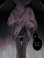 1boy 1cuntboy a_k1as blush cuntboy english_text eulipotyphlan eyes_out_of_frame hand_to_own_mouth intersex knee_blush knees_together lifting_skirt male nervous panties panties_down panty_bow pulling_up_dress sa1k_a shadow_the_hedgehog shaking skirt skirt_lift skirt_up soaked_pussy solo solo_male sonic_(series) sonic_the_hedgehog_(series) squirting stained_panties submissive sweat sweatdrop vagina