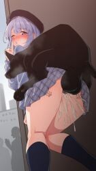 1boy 1girls animal_ears animal_genitalia animal_penis ass balls big_balls blue_eyes blush canine censored cheating clothed clothed_sex clothing cum cum_in_pussy cum_inside deep_penetration dog_ears dog_penis dog_tail ejaculation ejaculation_while_penetrated female grey_hair heart heart-shaped_pupils huge_testicles knotted_penis knotting long_hair looking_back male male/female mosaic_censoring netorare one_eye_closed penetration penis sex sex_from_behind sexual_assault shizuku_lulu stealth_sex symbol-shaped_pupils tail testicles vagina vaginal_penetration vaginal_sex virtual_youtuber zoophilia