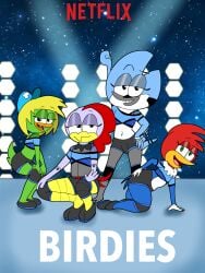 4boys adventures_of_sonic_the_hedgehog aged_down anseriform anthro avian badnik beak bird blonde_hair blue_clothing blue_jay breadwinners cartoon_network chicken clothed clothing crop_top crossover cub cuties_(netflix) duck eyelashes eyeshadow feminine_male group hi_res makeup male male/male male_only mammal mordecai_(regular_show) multiple_crossover navel netflix nickelodeon open_mouth parody pedophile_iconography pose posing regular_show revealing_clothes robot rooster rule_63 scratch_(adventures_of_sonic_the_hedgehog) sega shorts sonic_(series) svenniehoek swaysway tail teenager teeth the_woody_woodpecker_show thick_thighs tongue toony transfem two_tone_body two_tone_clothing white_gloves woodpecker woody_woodpecker young younger_male